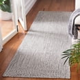 thumbnail image 2 of SAFAVIEH Braided Gino Distressed Machine Washable Reversible Runner Rug, Grey/Ivory, 2'3" x 10', 2 of 8