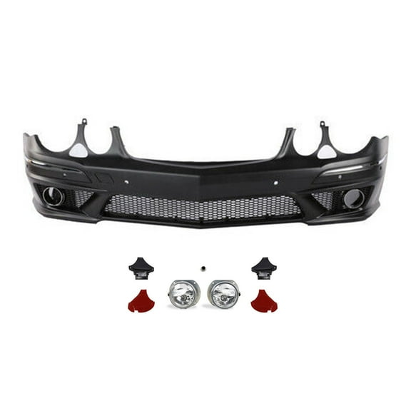 Front Bumper Body Set with PDC Hole Fit for 2007 2008 2009 Mer-ce-des W211 E-Class E63 AMG Style