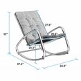 thumbnail image 3 of Sophia & William Outdoor Padded Rocking Chairs with Blue E-coated Steel Frame, 3 of 8