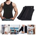 thumbnail image 3 of Chaleco de sauna para hombre, transpirable, ajustable, con cierre de cremallera, camiseta sin mangas para entrenamiento de cintura para pérdida de peso, para entrenamiento diario, 3 of 8