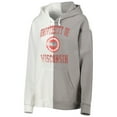 thumbnail image 2 of Women's Gameday Couture Gray/White Wisconsin Badgers Split Pullover Hoodie, 2 of 3