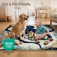 thumbnail image 4 of ODIKA 4'x6' Ultra-Soft Area Rug, Octopus Nautical Koi Tentacle Spotted Ship Cartoon Pirate Bathroom None Washable, Bare feet friendly, Silk-Touch for Bedroom Home office, 4 of 7