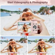 4K Digital Camera, Autofocus Vlogging Camera 48MP 16X Digital Zoom Digital Camera With 32GB Memory Card Portable Compact Small Camera For Teens Adult Beginner Kids,Perfect Gift