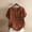 Brown, variant on Ruimatai Women's Summer Casual Short Sleeve Blouse Solid Color Round Neck Button Down Tops Comfortable Lightweight Breathable Loose Fit Shirt