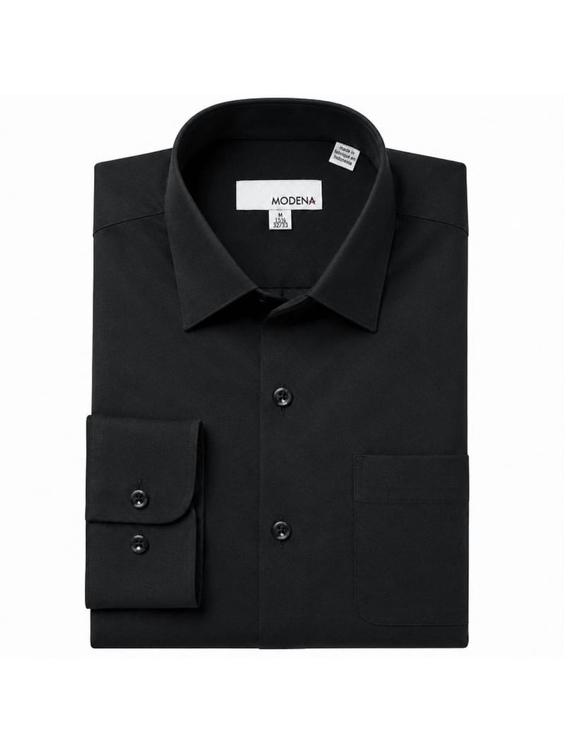 modena dress shirts Men's Classic Fit Short-Sleeve Shirt Wear as an overshirt Modena Mens Regular Fit Long