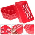 thumbnail image 3 of LEEYNEER Plastic Coin Storage Basket Decorative Desk Basket Sundries Storage Box (Red), 3 of 6