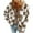 Khaki, variant on BiZtdJrK Sherpa Fleece Jackets Women Plaid Long Sleeve Crop Jacket Lapel Button Down Warm Winter Coats Fashion Outerwear Brown S