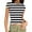 Black-Stripes, variant on Women's Slim Fit Tshirts Ribbed Y2k Crop Tops Short Sleeve Crewneck Casual Summer Going Out Printed Tee Shirt (M, Khaki|Bows)