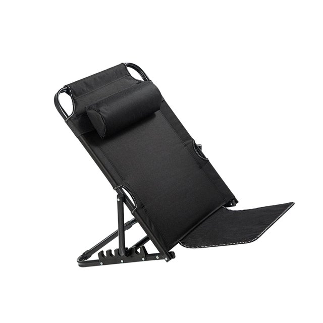 facefd Lifting Bed Backrest Folding for Adult Adjustable Angle Back Rest Steel large 7 Gears Black