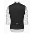 thumbnail image 2 of COOFANDY Black Vests Men Slim Fit Waistcoat Vest Notch Lapel Dressy Suit Vests, 2 of 6