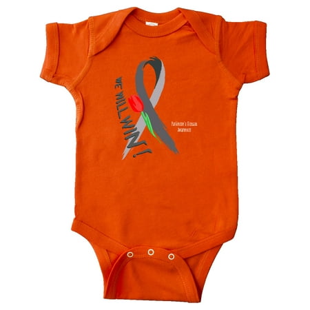 

Inktastic We Will Win Parkinson s Disease Awareness with Red Tulip Gift Baby Boy or Baby Girl Bodysuit