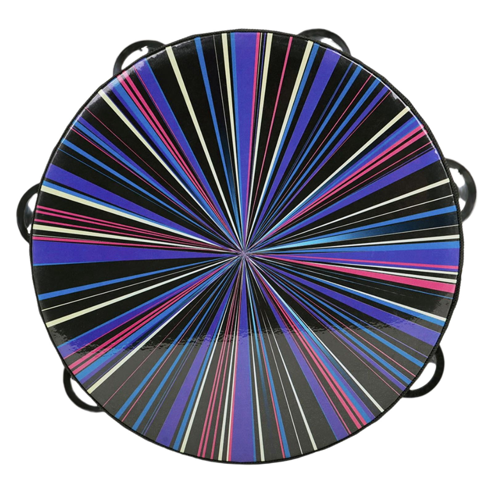 Tambourine for Adults,8 inch Handheld,Metal s Percussion Musical B