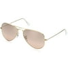Ray Ban RB3025 001/3E 58M Gold/ Brown Pink Silver Mirror Aviator + FREE Complimentary Eyewear Care Kit