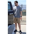 thumbnail image 4 of Victory Outfitters Men's Cotton Twill Cargo Shorts 2 Pack - Khaki/Charcoal - 32, 4 of 4