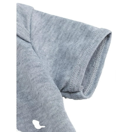 

Casual Round Neck Tee Short Sleeve Grey Baby Bodysuits (Baby s)