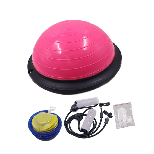 Pelota De Equilibrio De Media Base Antideslizante Para Entrenamiento De Equilibrio En Casa, Gimnasio, Fuerza Central, Color Rosa Y Rojo