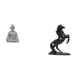 thumbnail image 1 of Estatua de mono, figura budista, escultura meditativa, estatua de animal, caballo, resina de arenisca, realista, gesto elegante, adecuada para el, 1 of 8