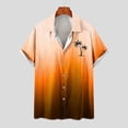 thumbnail image 1 of Hooded & Blouse Georges Short Sleeve Shirts for Mens,Men Casual Buttons Print Turndown Short Sleeve Shirt Blouse, 1 of 5