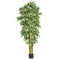 thumbnail image 3 of Nearly Natural Biggy Style Bamboo Silk Artificial Potted Tree - 7', 3 of 5