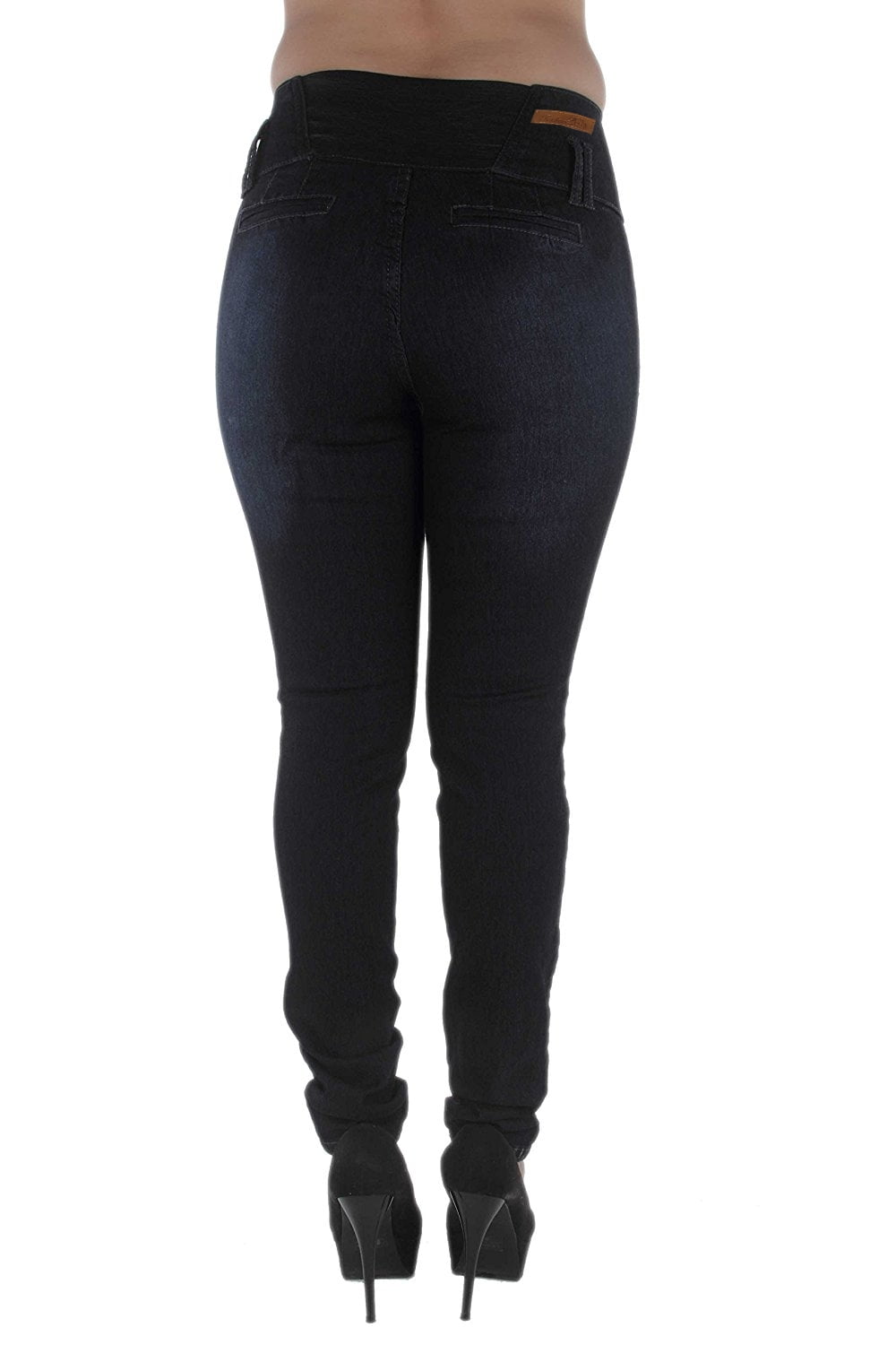 Plus Size High Waist Design Butt Lift Elastic Waist Skinny Jeans