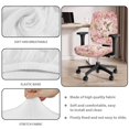 thumbnail image 3 of FKELYI Hummingbird Cherry Floral Print Office Chair Cover Rotating Swivel Chair Slipcover with Armrst Covers Stretch Fabric Backrest & Cushion Seat Cover for Armchair, 4 Pcs Set, 3 of 7