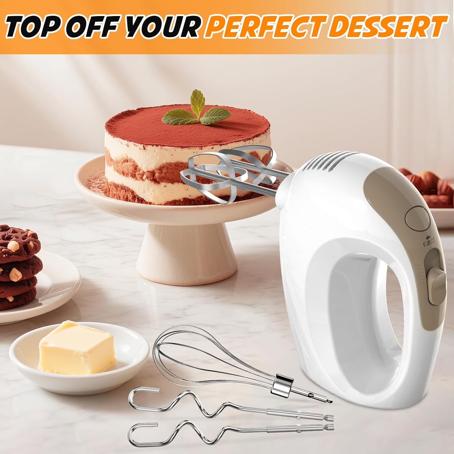W10490648 Beaters Attachments KHMPW Hand Mixer Whisk Replace Kitchen Maxer for KHM512BM KHM2B by