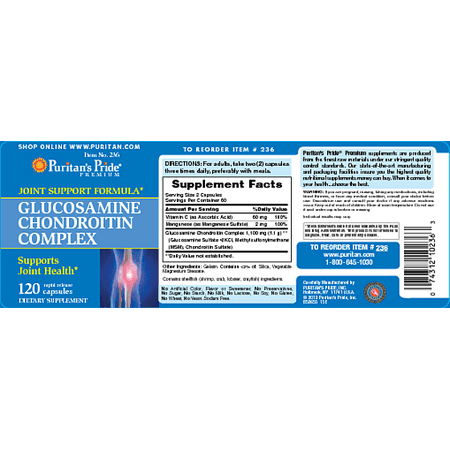 Puritan's Pride Glucosamine Chondroitin Complex-120 Capsules
