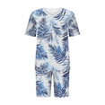 thumbnail image 5 of Enjoytime Plus Size Outfits for Women Print Short Sleeve Tops with Shorts 2 Piece Lounge Set Summer Travel Casual Matching Sets, 5 of 5