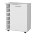 thumbnail image 2 of FM FURNITURE Rawlins Bar Cart whit Two Shelves White Engineered Wood, 2 of 6