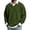 10#Army Green, variant on Men's Retro Long Sleeve Pullover, Fake Two Piece Collar Design With Waffle Fabric, Loose Solid Tone, Outdoor Daily Shirt For Male