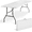 White, variant on BORGEBY 8FT Folding Table, Half Portable Plastic Foldable Table for Indoor, Outdoor, Party, Dining, Wedding, Events, Camping（Black）
