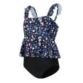 thumbnail image 5 of Hienoo Big Girls One-Piece Swimsuit Floral Beach Vacation Bathing Suit Kids Swimwear, 5 of 6