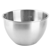 Heavy-Duty 304 Stainless Steel Mixing Bowl with Measuring Marks - Multipurpose Kitchen & Serving Bowl