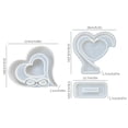 thumbnail image 3 of Silicone Mold For Heart Photo Frame Resin Craft With Rectangular Base Desktop Display, 3 of 7