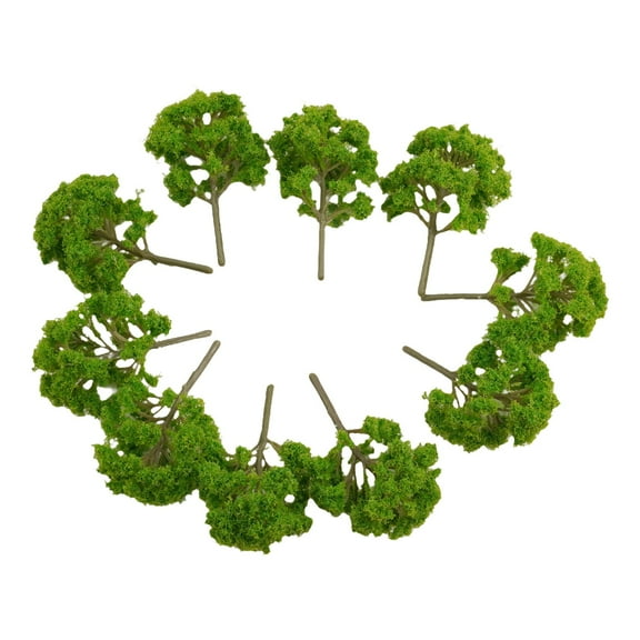 10Pcs 9Cm Ho Oo Scale Model Trees Train Railroad Layout Diorama Scenery Smile Home