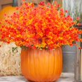 thumbnail image 4 of Artificial Fall Flowers, Fake Outdoor UV Resistant Autumn Plants for Home Kitchen Christmas Festival Thanksgiving Autumns Decoration(Fall Orange), 4 of 5