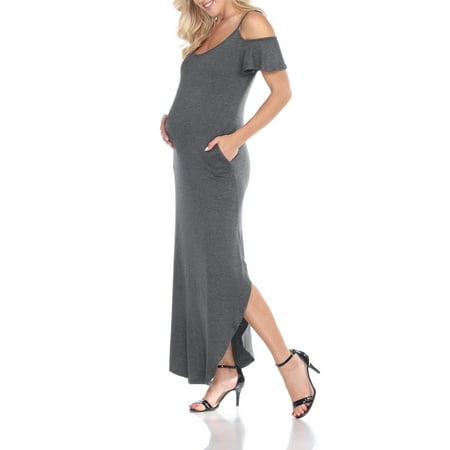 White Mark Women's Maternity Alexis Maxi Dress-Available in Plus Sizes