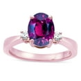 thumbnail image 3 of Star K � 3 Three Stone Oval Genuine Rhodolite Classic Engagement Promise Ring, 3 of 9