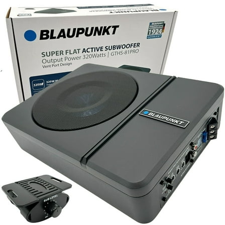 BLAUPUNKT GTHS81PRO 8" Amplified Subwoofer 320-Watts Active Flat Compact Design