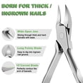 thumbnail image 2 of Toenail Clippers, Nail Clippers for Thick or Ingrown Toenails - Stainless Steel Long Handle Toenail Cutters, 2 of 6