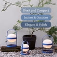 thumbnail image 4 of Rosendahl Soft Spot Solar Circular Lantern - 9.8 in., Elegant & Durable Solar-Powered Lantern with Rechargeable USB, Ideal for Indoor and Outdoor Use, Cozy Home Lighting and Decor (Sky Blue), 4 of 7