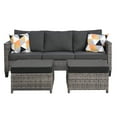 thumbnail image 3 of Ovios 3-Piece Outdoor Furniture Set All-Weather Wicker Patio Sofa with Cushions for Conversations, 3 of 5