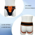 thumbnail image 2 of JOCKMAIL Men's Jock Strap Athletic Supporter Wide Belt Comfortable Men Sport Underwear for Gym Sport, 2 of 7