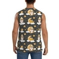 thumbnail image 4 of Bixox Men's Cute Bee Gnome Printed Shirt Sleeveless Fitness Tank Top-XX-Large, 4 of 7