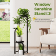 thumbnail image 6 of Bamworld 3 Tier Tall Metal Plant Stand Indoor Outdoor Heavy Duty Corner Shelf for Multiple Plants, Perfect for Patio, Garden, Balcony, Living Room & Bedroom Flower Pot Display, 6 of 7
