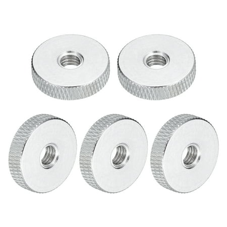 

20Pack Flat Knurled Thumb Nuts M6x20x5xmm Pass Hole Nut Aluminum Alloy Silver