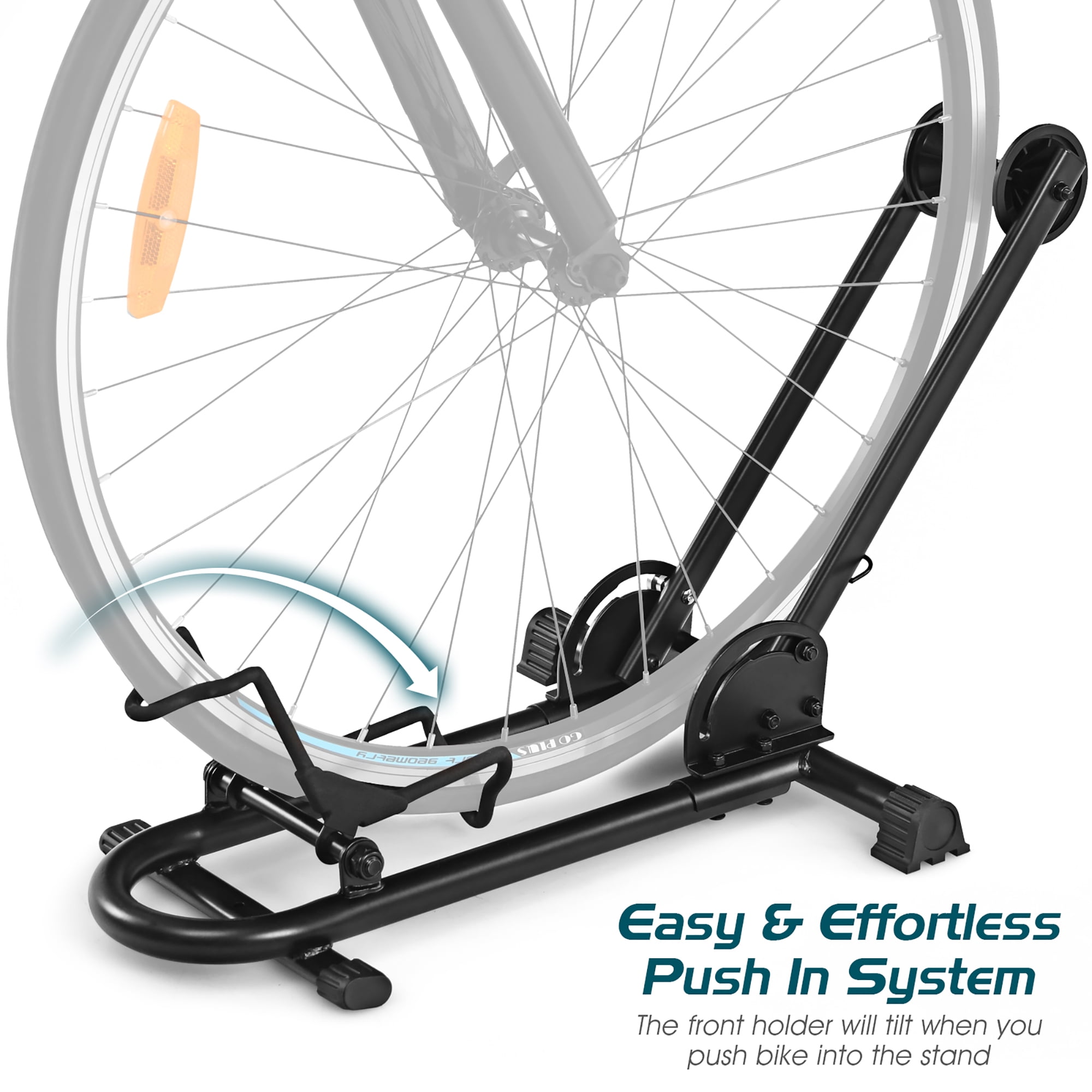 Costway Outdoor Single Bicycle Storage Rack Foldable Bike Stand for Yard Home Garage Fits 20 29 Walmart