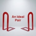 thumbnail image 3 of REGALWOVEN Decorative Metal Bookends, Compact Hollow Book Ends for Shelves, Non-Skid Book Decor, 2Pcs or 6Pcs Red 5.5"L x 3.7"W x 2.2"H,6Pcs, 3 of 5