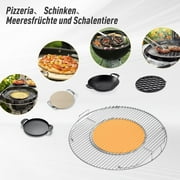 Grill Grate Replacement 8835 for Weber, Upgraded 22.5 Inch Charcoal Grills, Kettle, Performer, Master-Touch, Gourmet BBQ System Hinged Cooking Grate Grids 21.5 BBQ Stainless Steel for Weber