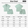 thumbnail image 2 of GYRATEDREAM Toddler Baby Boys Clothes Set Short Sleeve Button-Down Shirt Tops + Cotton Linen Shorts 2PCS Summer Outfit, 2-3Y, 2 of 8